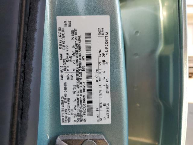 1FMCU0J99DUD08793 - 2013 FORD ESCAPE TITANIUM TURQUOISE photo 13