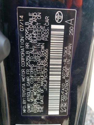 JTKJF5C70F3096656 - 2015 TOYOTA SCION TC 黑色 照片 12