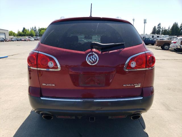 5GALVBEDXAJ167016 - 2010 BUICK ENCLAVE CXL RED photo 6