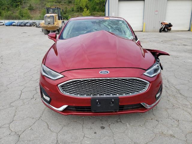 3FA6P0D97LR164466 - 2020 FORD FUSION TITANIUM RED photo 5