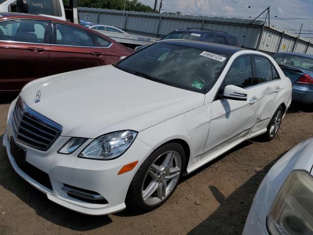 WDDHF9BB9DA749471 - 2013 MERCEDES-BENZ E 550 4MATIC WHITE photo 1