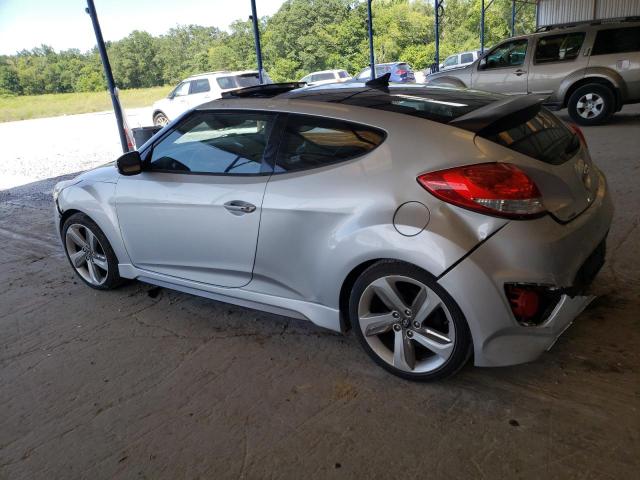 KMHTC6AE5EU185966 - 2014 HYUNDAI VELOSTER TURBO SILVER photo 2