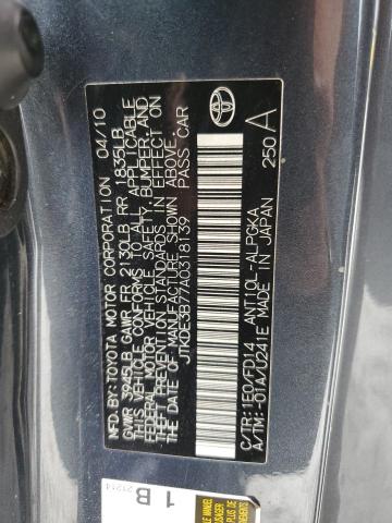 JTKDE3B77A0318139 - 2010 TOYOTA SCION TC 灰色 照片 12