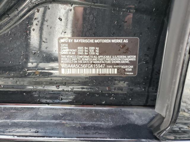 WBA4A5C56FGK15947 - 2015 BMW 428 I GRAN COUPE BLACK photo 12