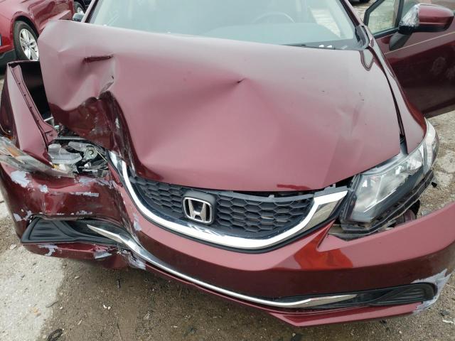 19XFB2F5XFE701468 - 2015 HONDA CIVIC LX RED photo 11