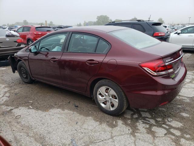 19XFB2F5XFE701468 - 2015 HONDA CIVIC LX RED photo 2