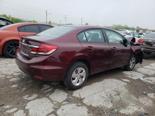 19XFB2F5XFE701468 - 2015 HONDA CIVIC LX RED photo 3