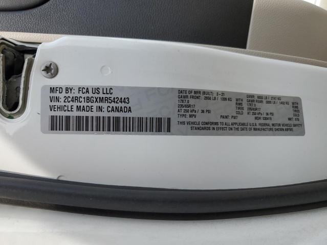 2C4RC1BGXMR542443 - 2021 CHRYSLER PACIFICA TOURING L Ağ foto 13