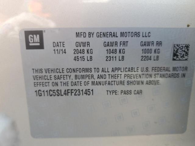 1G11C5SL4FF231451 - 2015 CHEVROLET MALIBU 1LT TAN photo 13