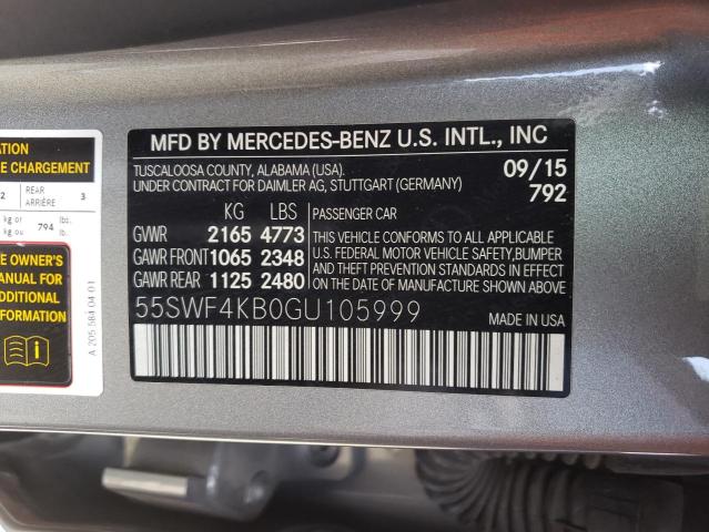 55SWF4KB0GU105999 - 2016 MERCEDES-BENZ C 300 4MATIC SILVER photo 10