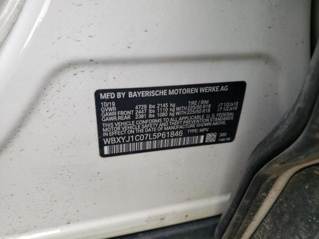 WBXYJ1C07L5P61846 - 2020 BMW X2 XDRIVE28I WHITE photo 12