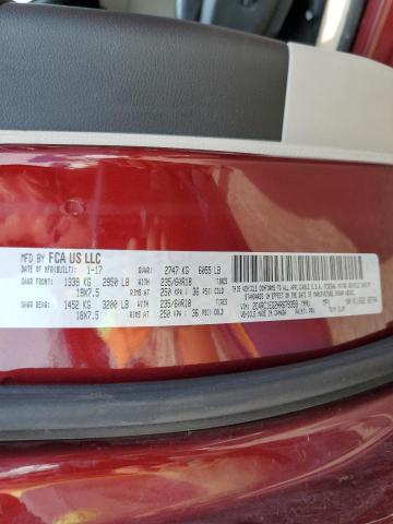 2C4RC1EG2HR679359 - 2017 CHRYSLER PACIFICA TOURING L PLUS MAROON photo 13