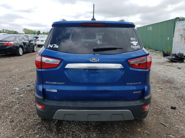 MAJ6P1WL5JC177534 - 2018 FORD ECOSPORT TITANIUM BLUE photo 6