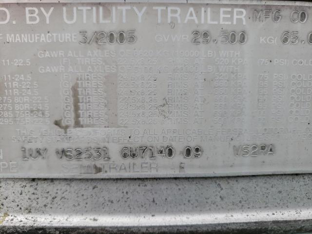 1UYVS25316U714009 - 2006 COMM TRAILER SILVER photo 10