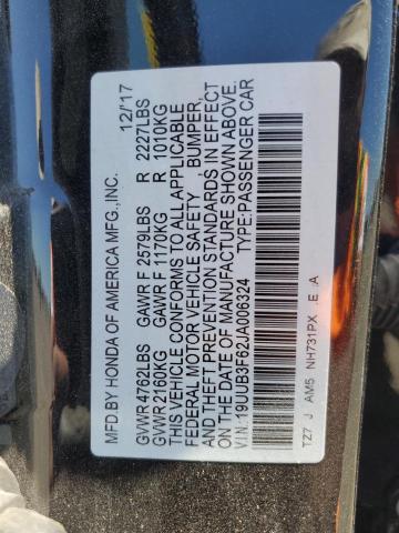 19UUB3F62JA006324 - 2018 ACURA TLX TECH+A Черный фото 13