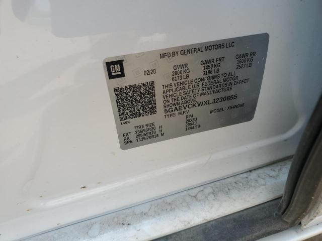 5GAEVCKWXLJ230655 - 2020 BUICK ENCLAVE AVENIR WHITE photo 13