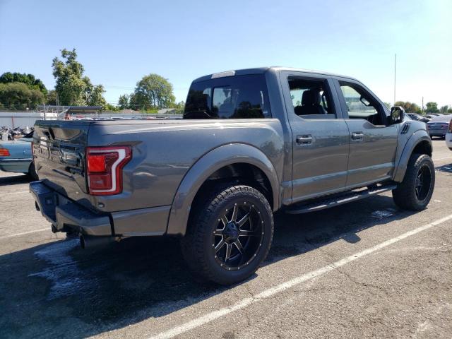 1FTFW1RG3JFA96249 - 2018 FORD F150 RAPTOR GRAY photo 3