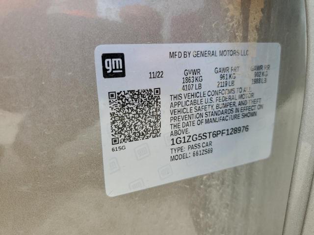 1G1ZG5ST6PF128976 - 2023 CHEVROLET MALIBU RS BEIGE photo 12