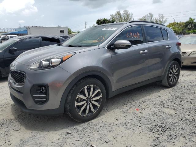 KNDPN3AC7J7421068 - 2018 KIA SPORTAGE EX GRAY photo 1