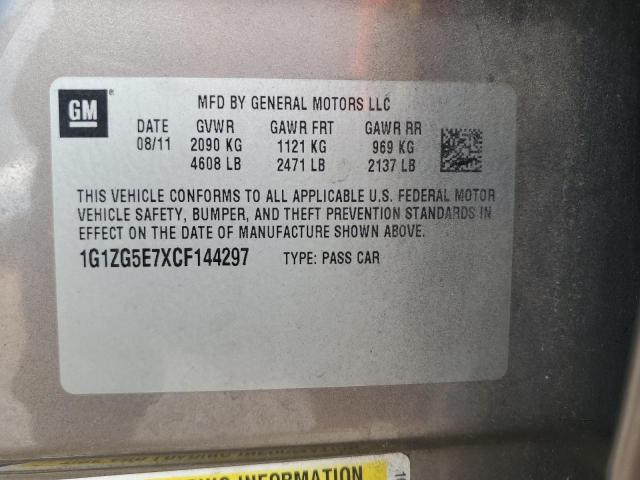 1G1ZG5E7XCF144297 - 2012 CHEVROLET MALIBU LTZ TAN photo 12