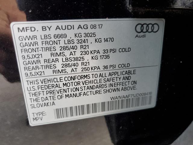 WA1VAAF71JD008416 - 2018 AUDI Q7 PRESTIGE 黑色 照片 13