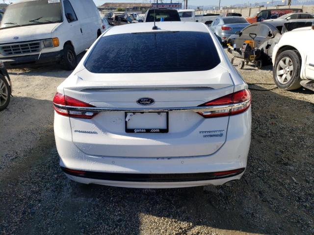 3FA6P0RUXHR301890 - 2017 FORD FUSION TITANIUM HEV WHITE photo 6