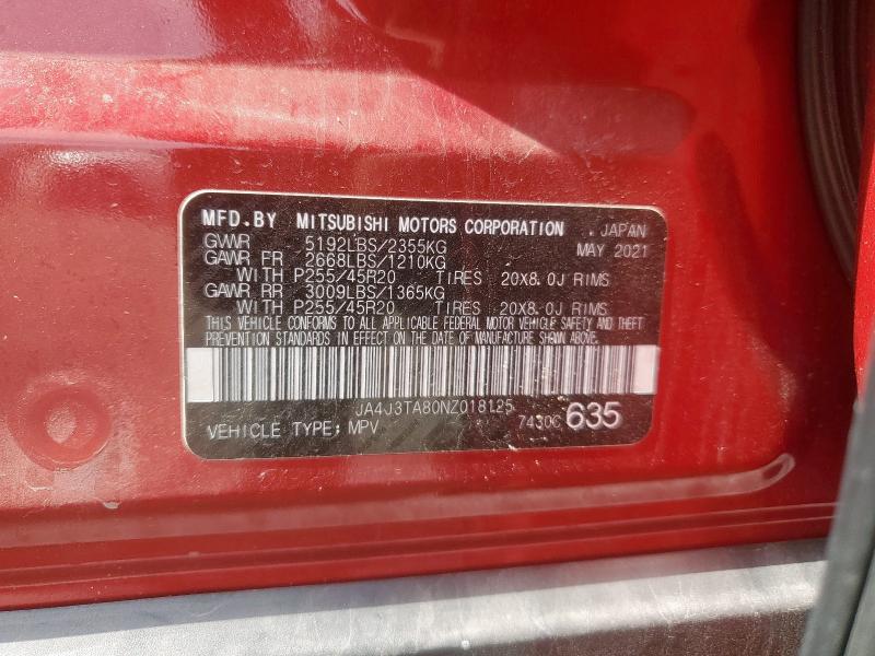 JA4J3TA80NZ018125 - 2022 MITSUBISHI OUTLANDER ES Կարմիր լուսանկար 13