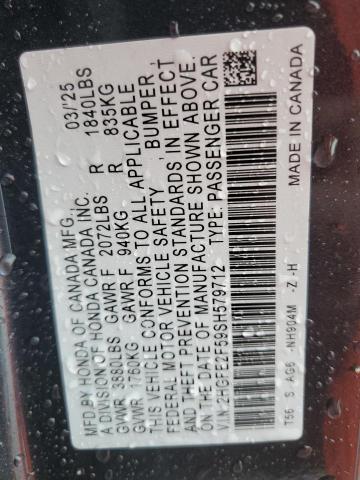 2HGFE2F59SH579712 - 2025 HONDA CIVIC SPORT 灰色 照片 12