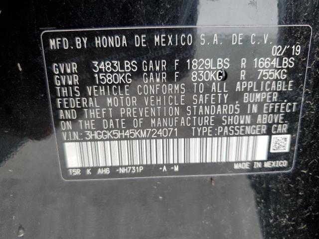 3HGGK5H45KM724071 - 2019 HONDA FIT LX Qara foto 14