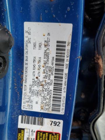 3TMAZ5CN3HM043870 - 2017 TOYOTA TACOMA DOUBLE CAB BLUE photo 12