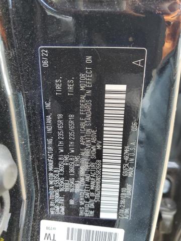 5TDGZRBH6NS582668 - 2022 TOYOTA HIGHLANDER XLE BLACK photo 13