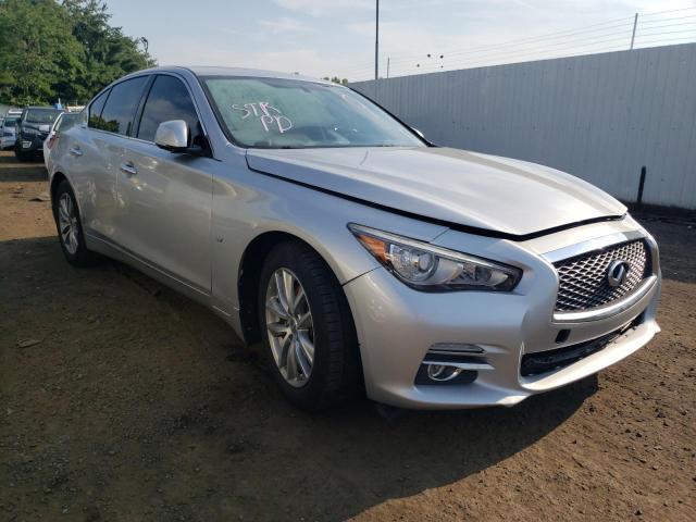 JN1BV7AR5FM393398 - 2015 INFINITI Q50 BASE SILVER photo 4