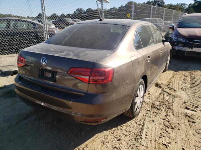 3VW2K7AJ8FM320124 - 2015 VOLKSWAGEN JETTA BASE 棕色 照片 4