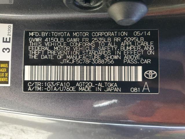 JTKJF5C78F3088756 - 2015 TOYOTA SCION TC 灰色 照片 12