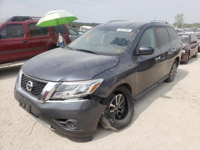 5N1AR2MN2EC621253 - 2014 NISSAN PATHFINDER S GRAY photo 2