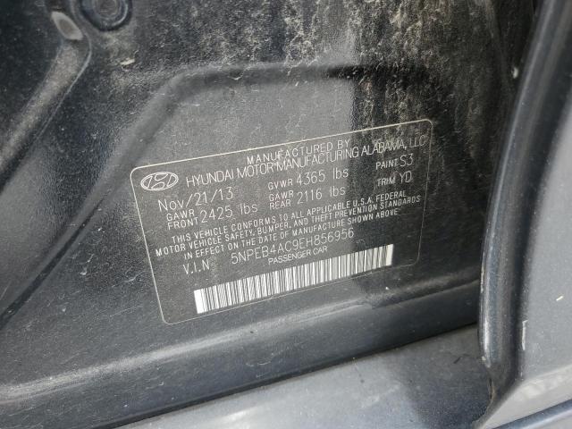 5NPEB4AC9EH856956 - 2014 HYUNDAI SONATA GLS BLACK photo 12