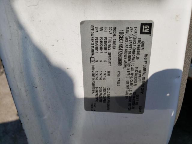 1GCEC14X47Z608698 - 2007 CHEVROLET SILVERADO C1500 CLASSIC Ağ foto 14