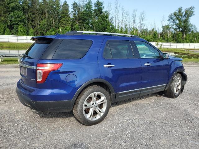 1FM5K8F81FGA56326 - 2015 FORD EXPLORER LIMITED BLUE photo 3