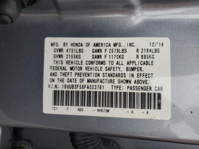19UUB3F56FA003781 - 2015 ACURA TLX TECH SILVER photo 12