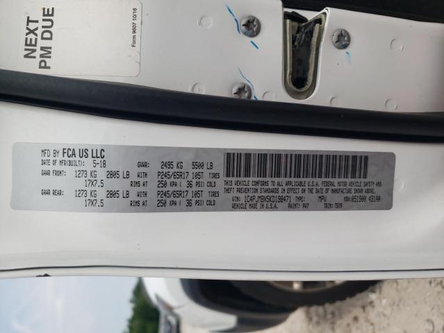 1C4PJMBX5KD198471 - 2019 JEEP CHEROKEE TRAILHAWK WHITE photo 13