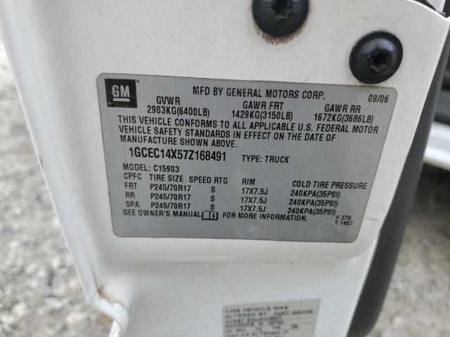 1GCEC14X57Z168491 - 2007 CHEVROLET SILVERADO C1500 CLASSIC Ağ foto 12