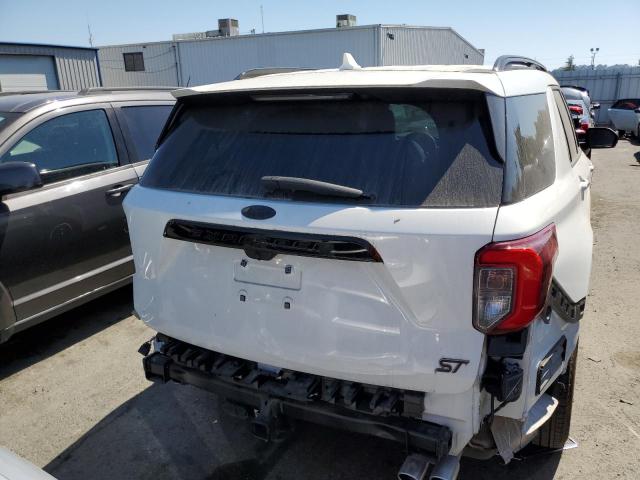 1FM5K8GCXLGA17670 - 2020 FORD EXPLORER ST WHITE photo 6