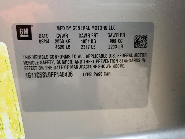 1G11C5SL0FF148406 - 2015 CHEVROLET MALIBU 1LT TAN photo 12