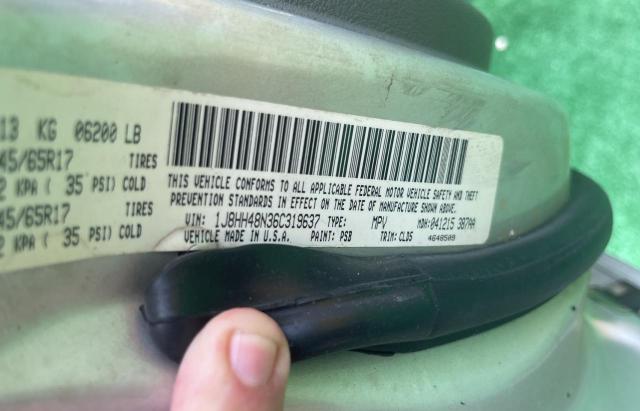 1J8HH48N36C319637 - 2006 JEEP COMMANDER 银色 照片 10