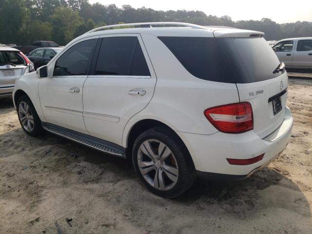 4JGBB8GB5BA741990 - 2011 MERCEDES-BENZ ML 350 4MATIC WHITE photo 2