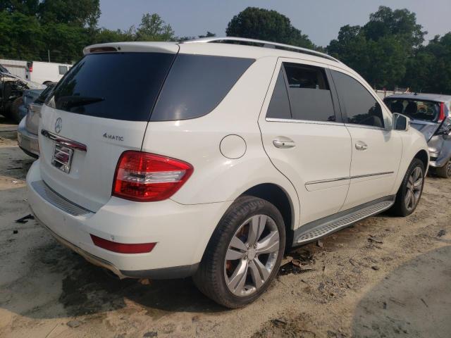 4JGBB8GB5BA741990 - 2011 MERCEDES-BENZ ML 350 4MATIC WHITE photo 3