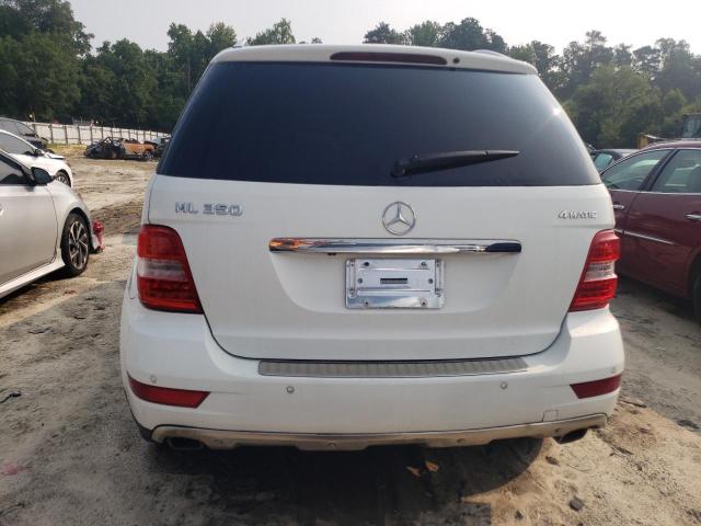 4JGBB8GB5BA741990 - 2011 MERCEDES-BENZ ML 350 4MATIC WHITE photo 6