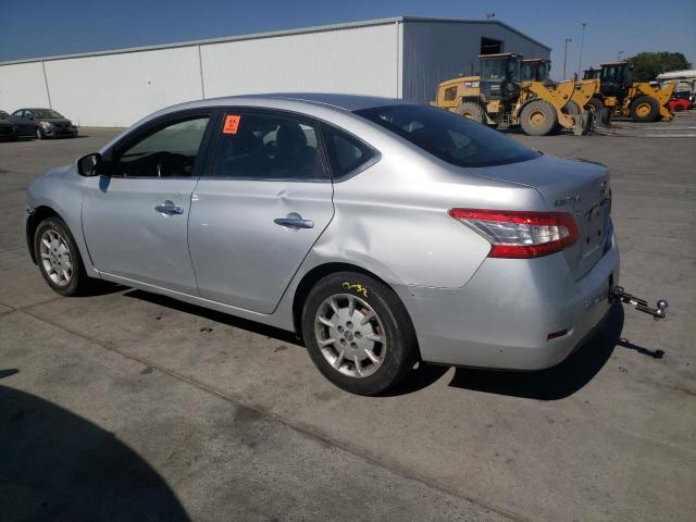 1N4AB7AP1DN904361 - 2013 NISSAN SENTRA S SILVER photo 2