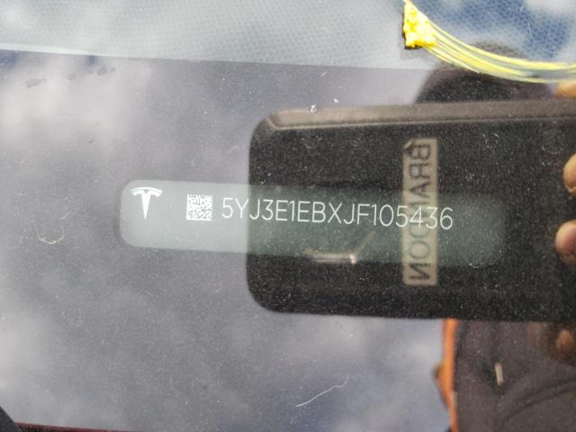 5YJ3E1EBXJF105436 - 2018 TESLA MODEL 3 TWO TONE photo 10