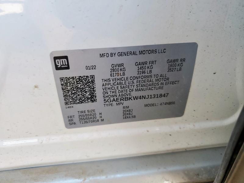 5GAERBKW4NJ131847 - 2022 BUICK ENCLAVE ESSENCE Սպիտակ լուսանկար 13